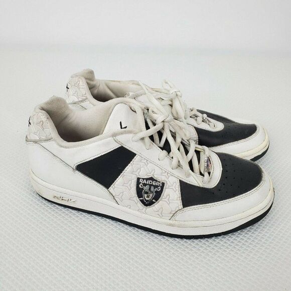 Vintage 90s NFL Raiders Reebok Sneakers Womens 5.5 - Picture 1 of 10